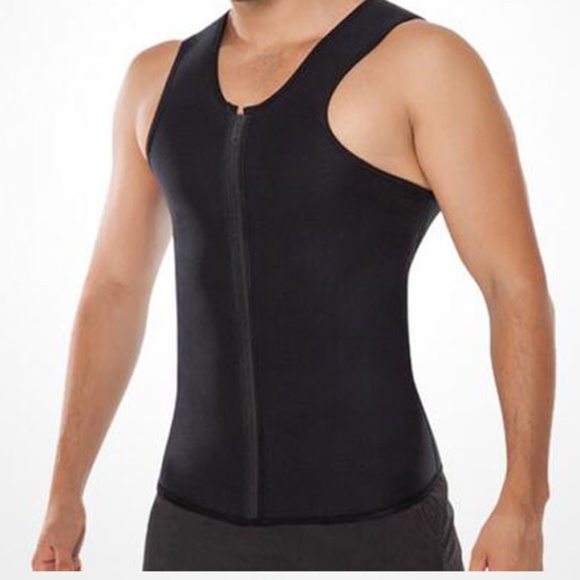 Men Neoprene Sauna Sweat Shaper Zipper Vest - Picture 1 of 1